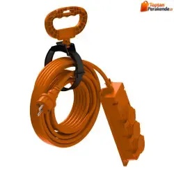 BYLION 3WAY-20325-F IP44 F Tipi 3x2,5 mm 20 Metre Turuncu TTR Uzatma Kablosu